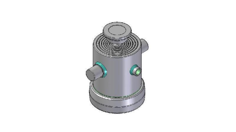 8301S - TELESCOPIC CYLINDER STANDARD/BALL 8 STAGES TRAVEL 1320 DIAMETER 190