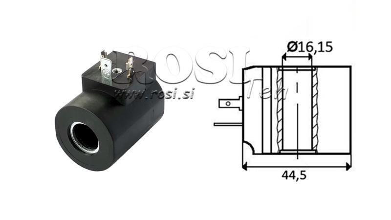 ELEKTROMAGNETICKÁ CÍVKA 12V DC - CB10 - fi 16.15mm-50.2mm 26W IP65