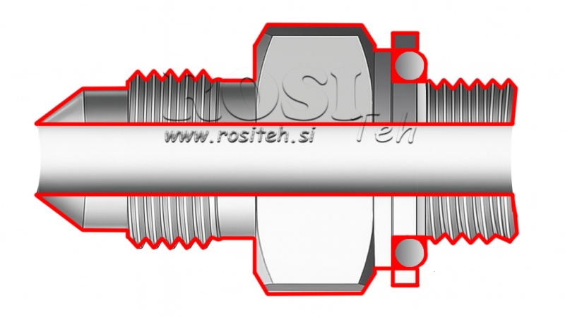 HÜDRAULINE REDUKTOR 1/2 JIC74°-3/8 GAS