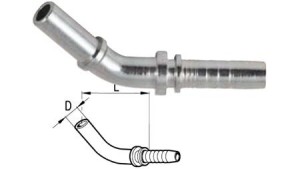 HYDRAULISK-FORBINDELSESLANGE-TRANSITION-ELBOW-45°