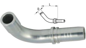 HYDRAULIKFORBINDELSE-SLANGE-OVERGANGS-BEND-90°