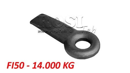 PEVNÝ TAŽNÝ KLOUB FI50 70X30 L280 - 14000KG/2000KG