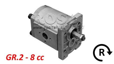 POMPE HYDRAULIQUE GR.2 8 CC DROITE - FLANGES