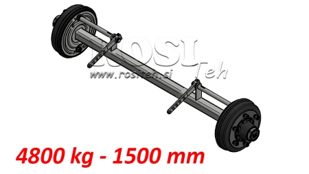 OSOVINA ZA PRIKOLICU 4800 kg SA KOČNICAMA (1500 mm)