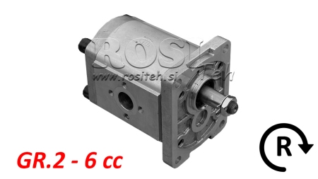 POMPE HYDRAULIQUE GR.2 6 CC DROITE - FLANGES