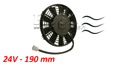 AXIAL VENTILATOR 190MM PULLING 24V