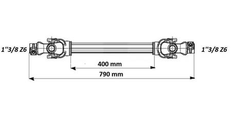 ECO ΚΑΡΔΑΝΟΣ 790mm 35-60HP STANDARD - διαστάσεις