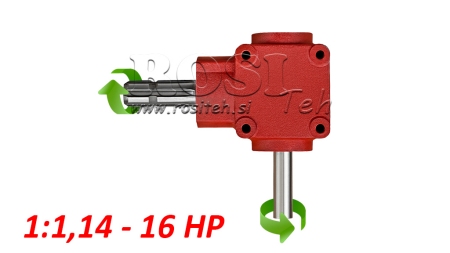 VINKELVÄXEL L-155J 1: 1.14 (16HP-12KW)