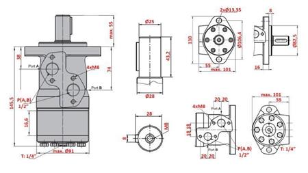 HÜDRAULILINE MOOTOR MP 125