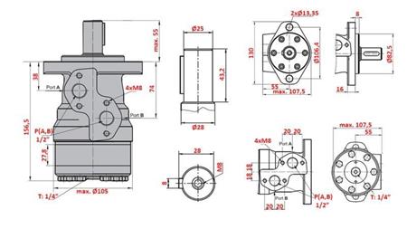 HYDRAULISK MOTOR MR 160