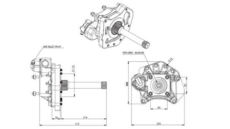 Rozmery HYDRAULICKÉHO ČERPADLA - MERCEDES ACTROS A