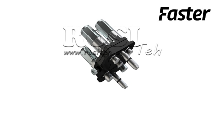 MULTI-FASTER KOPPLING 5VÄGS BSP 3×1/4 2×3/8 MOBIL DEL