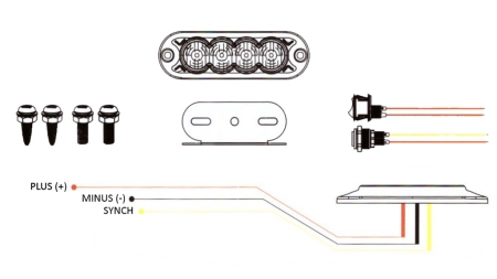 LED STROBOVALGUSTI 12/24 V