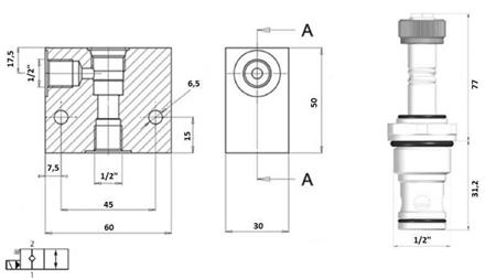 ΒΑΛΒΙΔΑ 2-ΔΡΟΜΩΝ 1/2 (NC) 12V - 60L - διάγραμμα