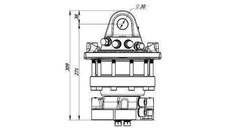 HYDRAULISK ROTATOR 5500/3250 KG MED FLANGE