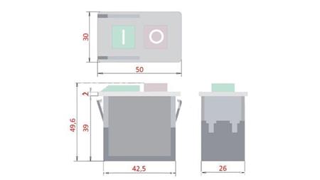 PREPÍNAČ on/off 5E4 250V 6A