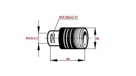 RYCHLOUPÍNACÍ KONEKTOR TRAKTOR ŽENSKÝ PUSH - PULL M22x1.5