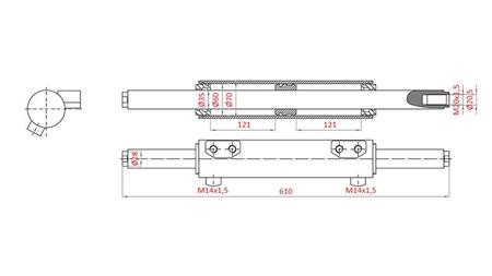 HÜDRAULILINE JUHTIMIS SILINDER MF 3429989M91