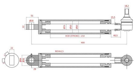 HYDRAULICKÝ ŘÍDÍCÍ CYLINDR FIAT-NEW HOLLAND OEM-5189888