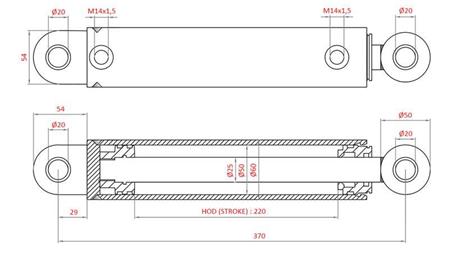 HYDRAULICKÝ ŘÍDÍCÍ CYLINDR FIAT-NEW HOLLAND OEM-87521950, 47582858