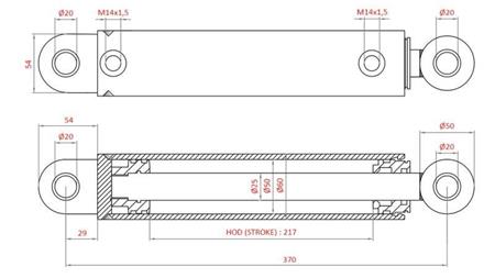 HÜDRAULILINE ROOLISILINDER FIAT-NEW HOLLAND OEM-5189892