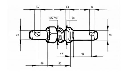 ΣΤΕΡΝΩΜΑ ΜΕ ΣΠΕΙΡΑ fi22/28mm ΜΕ ΣΠΕΙΡΑ M 27x3