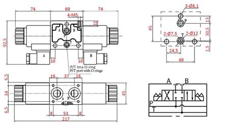 HÜDRAULILINE ELEKTROMAGNETILINE VALVE YEAT-KOOSTE 12V N1