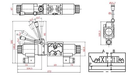 VÁLVULA HIDRÁULICA MANUAL Y ELECTROMAGNÉTICA YEAT-MONTADA 12V N1