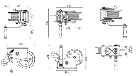GARRUCHA MANUAL DWK 35 V - 1588 kg - CINTA SINTÉTICA