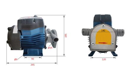 ELEKTRISK PUMPE 230V AC -1- 50 lit/min (3000 l/h)