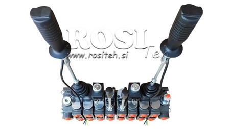 HIDRAULIKUS SZELEP HIAB 8xPC70 2x JOYSTICK - ELEKTROMOS VEZÉRLÉS 12V