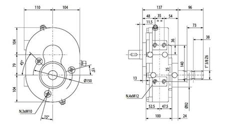 REDUCTOR INVERSIÓN A-3A 1:1 (30HP-22.1W)