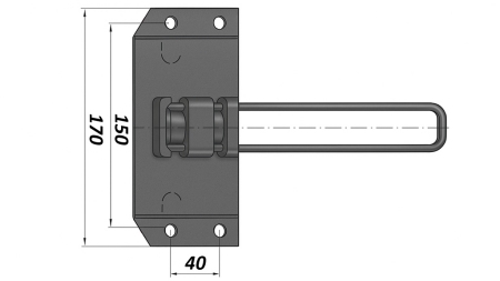 DRŽAČ ZA KLIN KOTAČA METALNI 1.600 kg