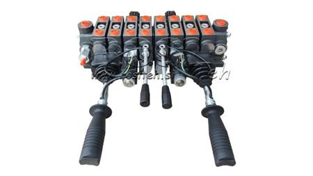 HIDRAULIKUS SZELEP HIAB 8xPC70 2x JOYSTICK - ELEKTROMOS VEZÉRLÉS 12V
