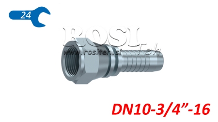 HÜDRAULINE ÜHENDUS DKJ JIC74° NAINE DN10-3/4”-16