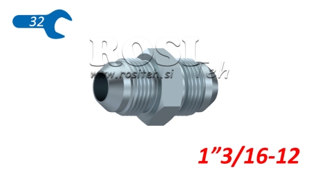 HÜDRAULILINE KAHEKORDNE KLAPP JIC74° 1”3/16-12 1”3/16-12