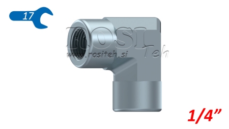 HÜDRAULILINE NURK 90° LÜHI FEMALE-FEMALE 1/4