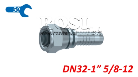 HÜDRAULILINE ÜHENDUS DKJ JIC74° NAINE DN32-1 5/8-12