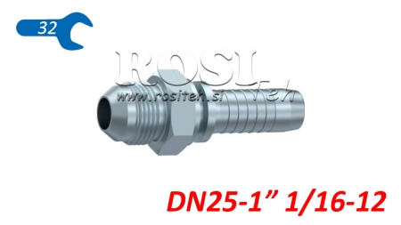 HÜDRAULINE ÜHENDUS AGJ JIC74° MEES DN25-1 1/16-12