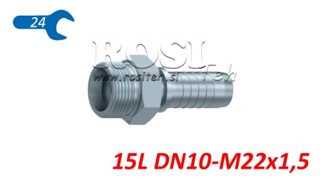 HÜDRAULILINE ÜHENDUS CEL 15 L MEES DN10-M22X1,5