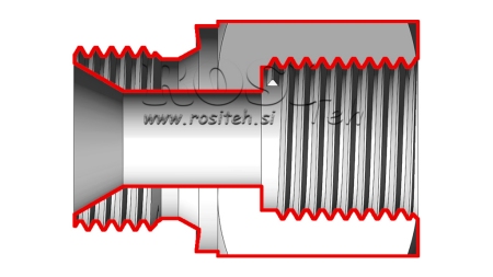 HÜDRAULILINE ADAPTER MEES-NAINE 3/8-16X1,5