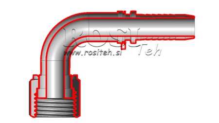HYDRAULISK ANSLUTNING DKORFS HON ELBOW 90° DN6-9/16-18
