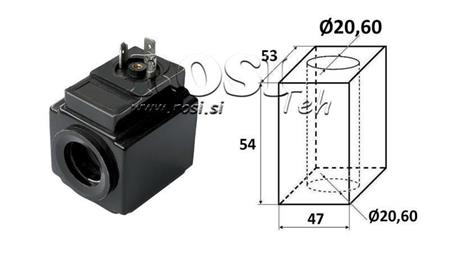 ΗΛΕΚΤΡΟΜΑΓΝΗΤΙΚΗ ΣΠΙΡΑΛ 48VAC - DS3 - fi 20.6mm-54mm 204W