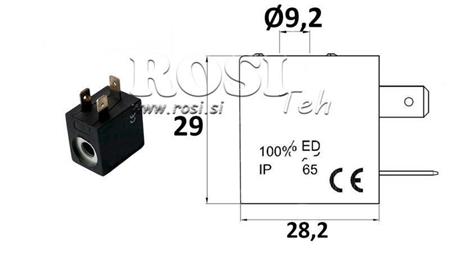 ELEKTROMAGNETICKÁ CÍVKA 24VDC PRO VENTIL - fi 19.2mm-29mm 3W