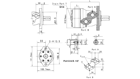 HÜDRAULILINE MOOTOR MR 400 ECO (ALSG2-L-250)
