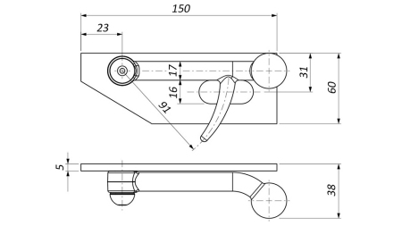 CERRADURA LATERAL PIASTRA IZQUIERDA