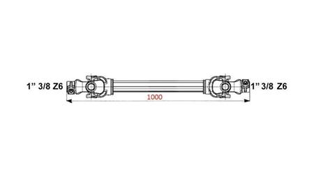 CE HOMOLOOGITUD KARDAN SHAFT profi line CAT.8 pikkus 1000mm