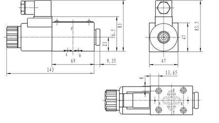 DIMENSIONS DE BOBINE CETOP 3_1 1A