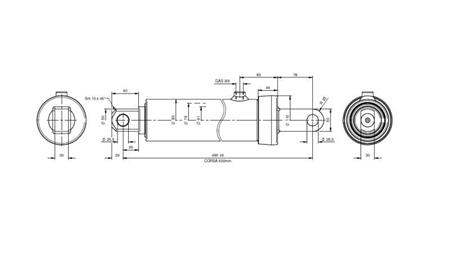 TELESCOPISK CYLINDER TIL PLOUGH 2 TRIN