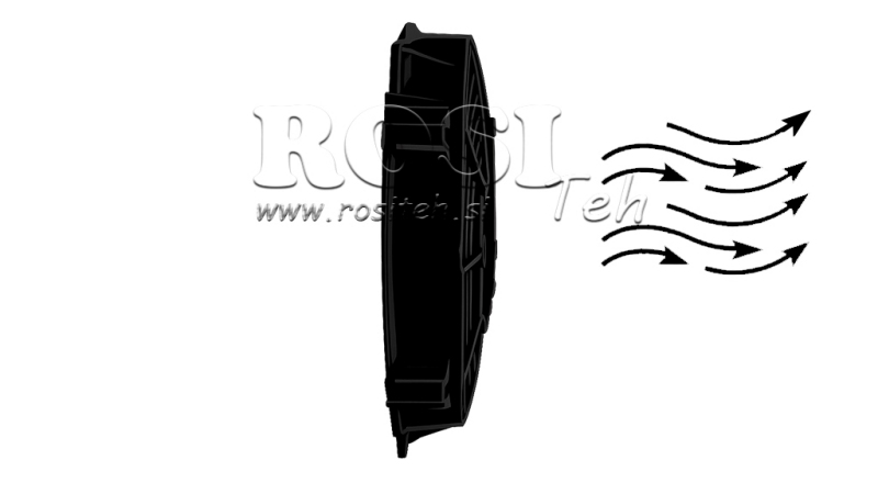 VENTILATEUR AXIAL 255MM ASPIRANT 12V